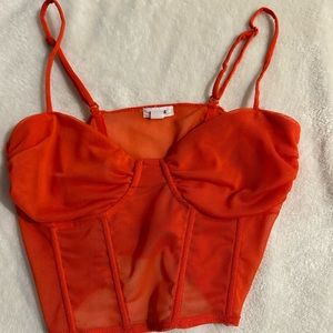 orange corset top